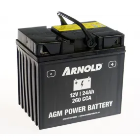 Arnold Batterie AZ105/AGM 12-24 pour tracteur tondeuse, + terminal ...