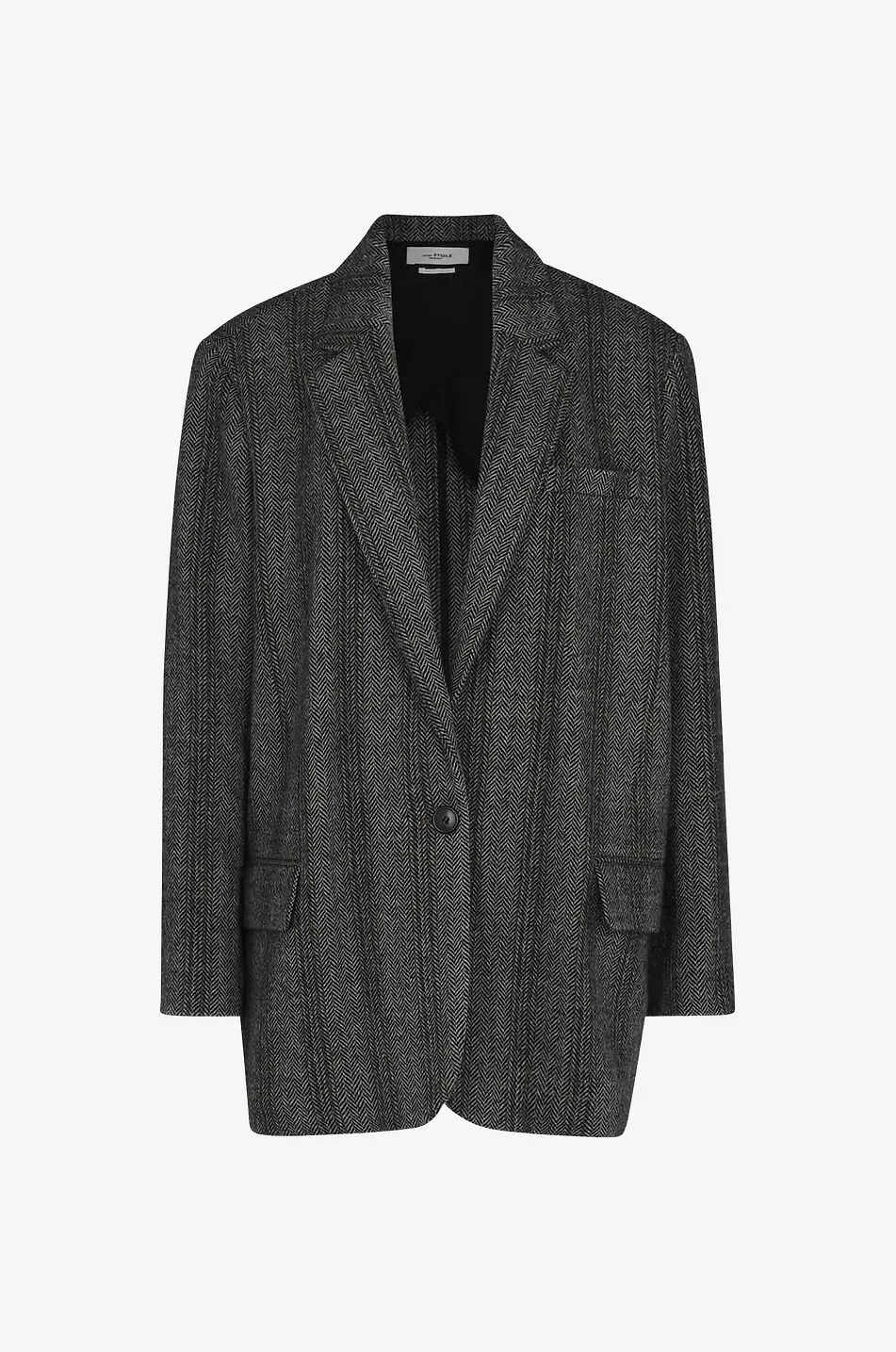 Blazer oversize en laine bio à chevrons Cikaito