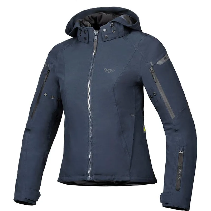 Blouson BURNING LADY IXON navy - MAXXESS.FR, Blouson moto textile