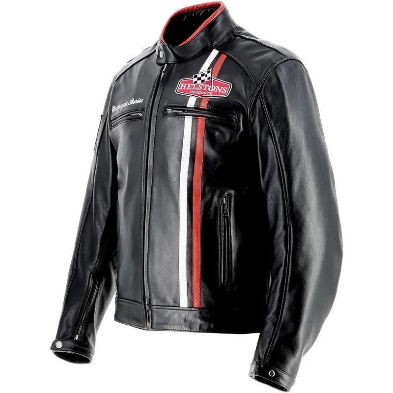 Blouson JAY MOTUL HELSTONS noir - MAXXESS.FR, Blouson moto cuir