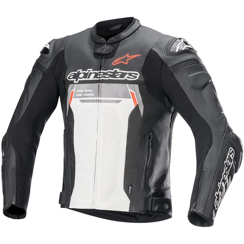 Blouson MISSILE V2 IGNITION ALPINESTARS noir/blanc/rouge - MAXXESS.FR, Blouson moto cuir