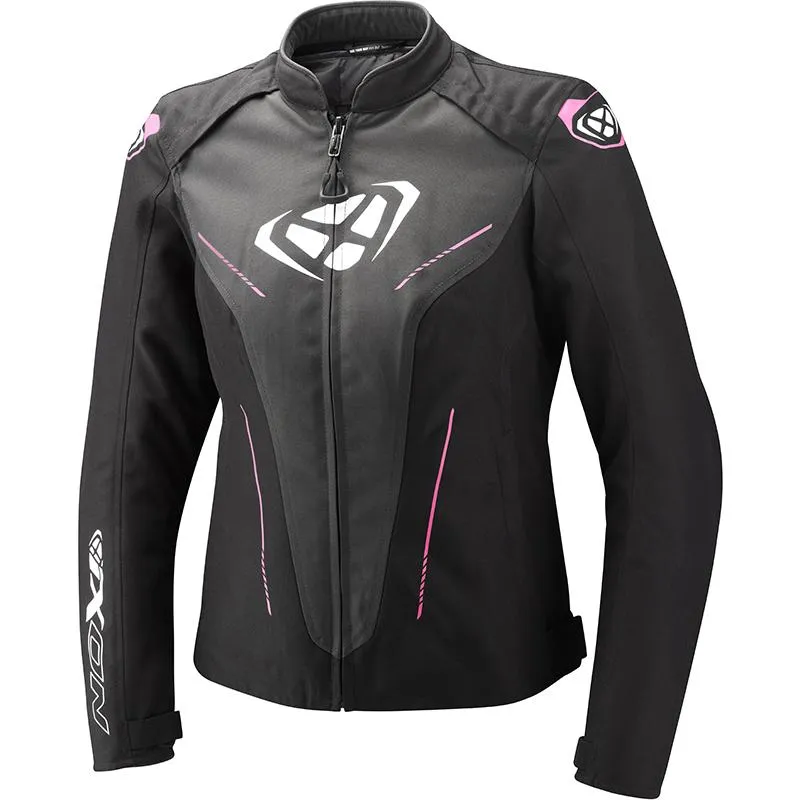 Blouson PRODIGY LADY IXON noir/gris/rose - MAXXESS.FR, Blouson moto textile