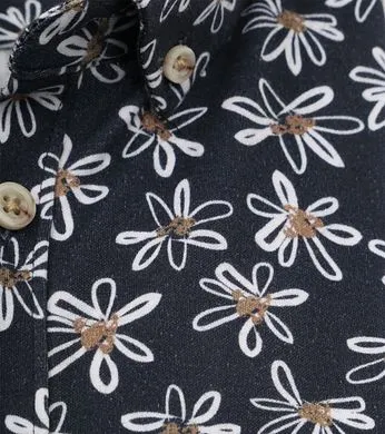 Blue Industry Chemise Manches Courtes Impression Fleurs Mari