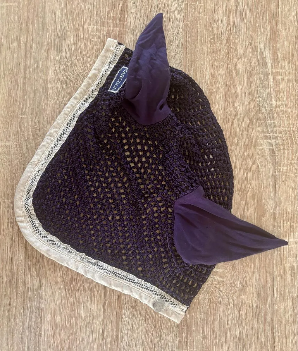 bonnet bleu marine / beige