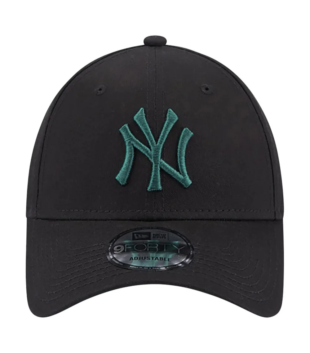Casquette New Era coton noire avec logo de la marque brodé en bleu