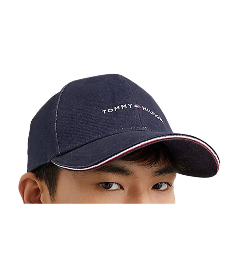Casquette Tommy Hilfiger en coton bleu marine 