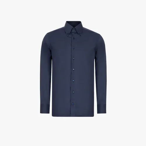 Chemise bleu nuit, rivet « Griffon »