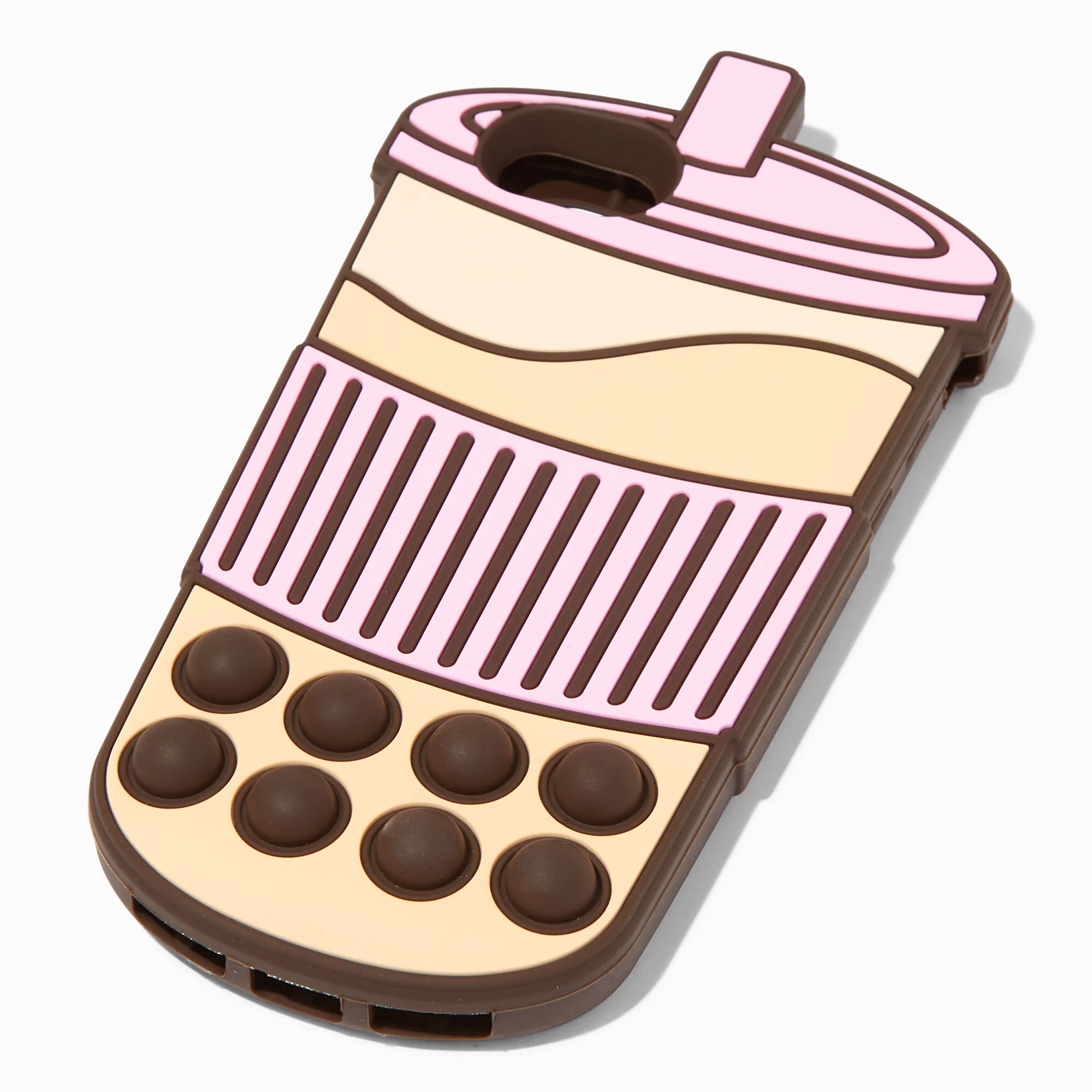 Coque de portable en silicone « Popper » thé aux perles - Compatible avec iPhone® 6/7/8/SE
