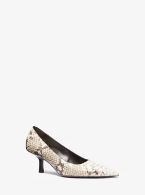 Escarpin Frankie en cuir effet python en relief