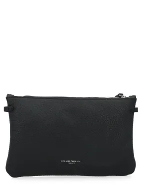 Gianni Chiarini Pochette Hermy en cuir grainé noir