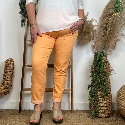 Jean Voggo Orange 7/8eme - Bleu Clair