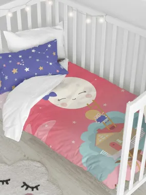 Parure housse de couette 2 pièces Moon dream Berceau "Happyfriday" - Multicolore
