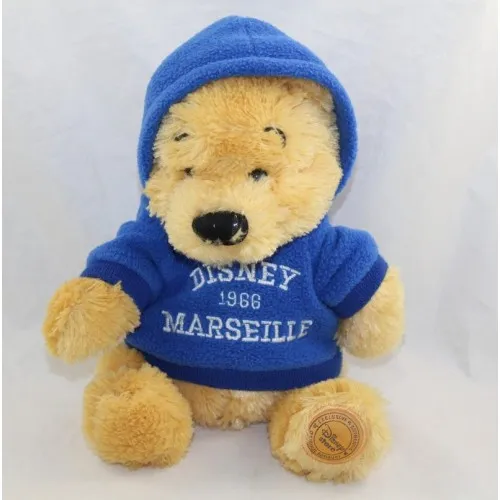 Peluche Winnie l\\\'ourson DISNEY STORE sweat bleu Disney 1966 Marsei...
