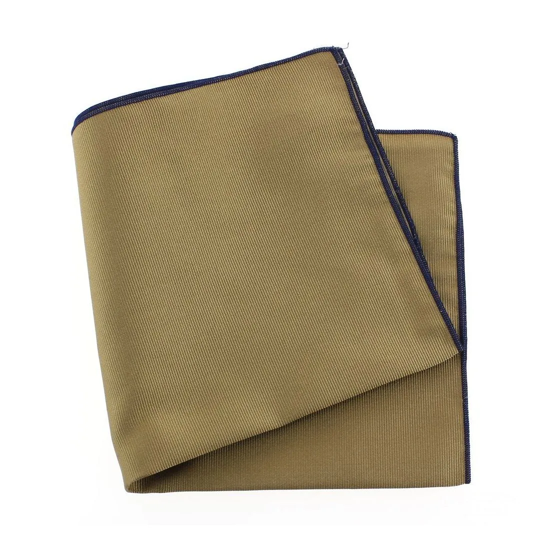 Pochette soie, Duna, ourlet Bleu royal