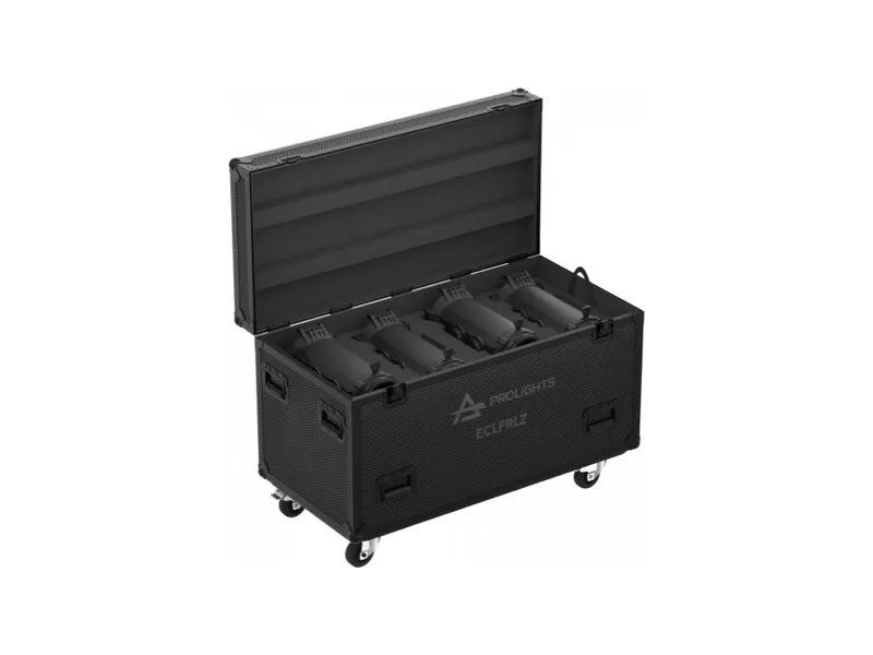 PROLIGHTS • Flight case pour 8 optiques zoom pour découpes série EclProfile