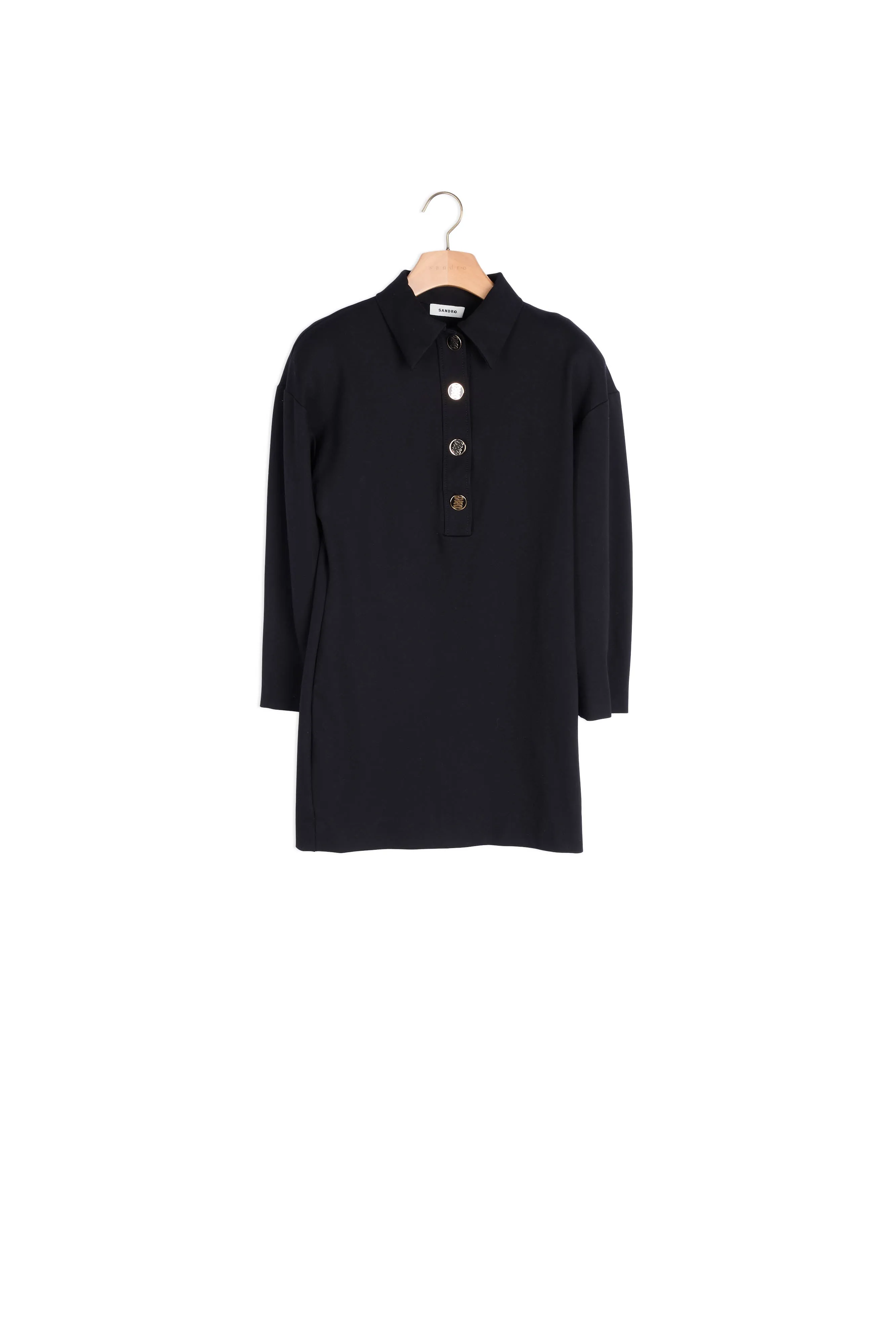 Robe courte à col chemise