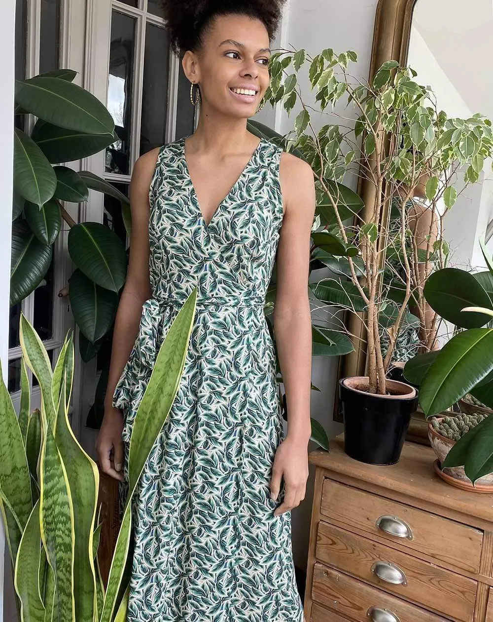 Robe de céremonie Zovy manches américaines 100% EcoVero