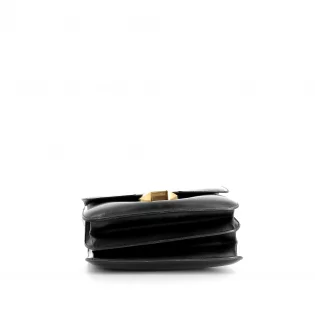 Sac bandoulière 2002 Petit Hermès Cuir Noir