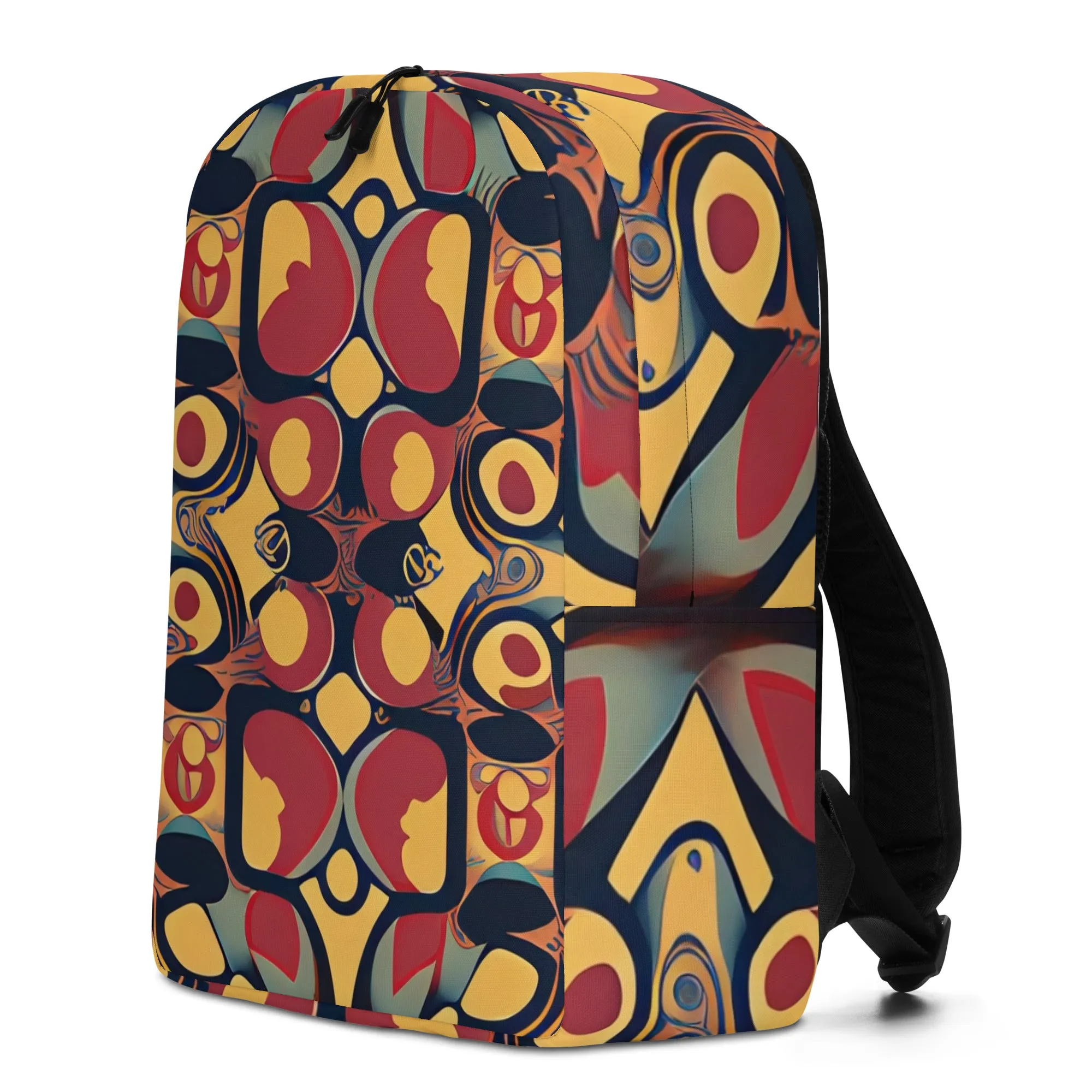 Sac à dos minimaliste Motifs rouge noir orange