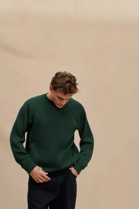 Sweat milano vert en laine mérinos Le Minor x Oi Polloi