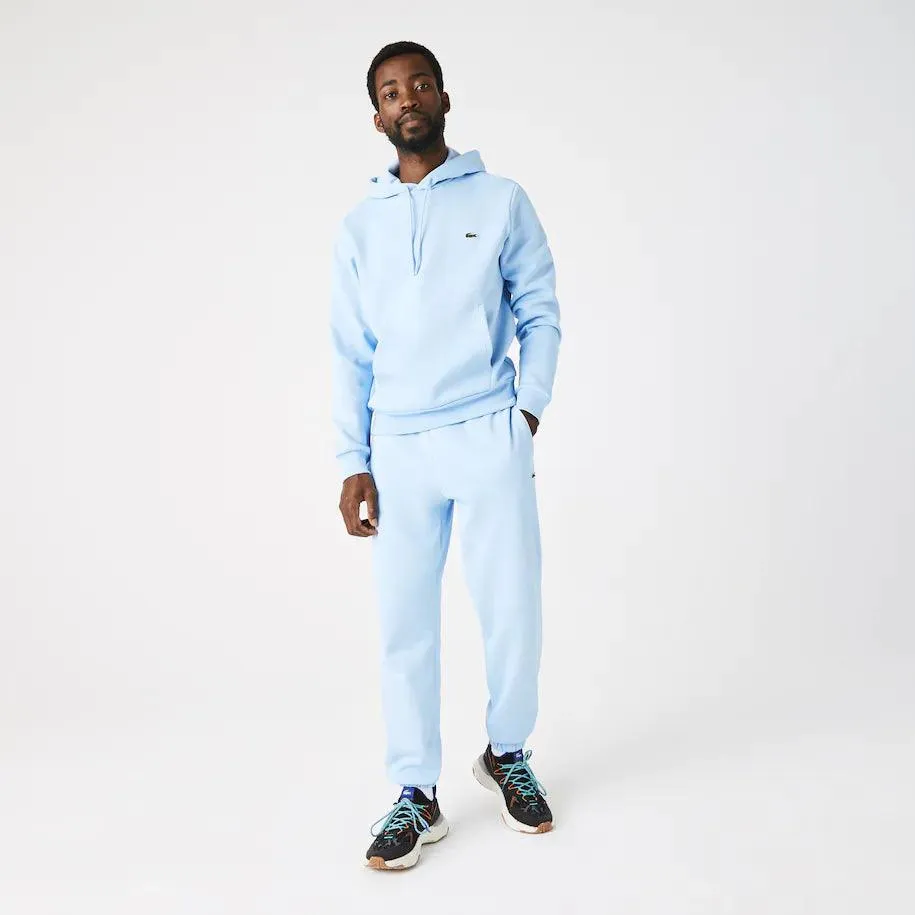 Sweat à capuche Lacoste bleu en coton bio