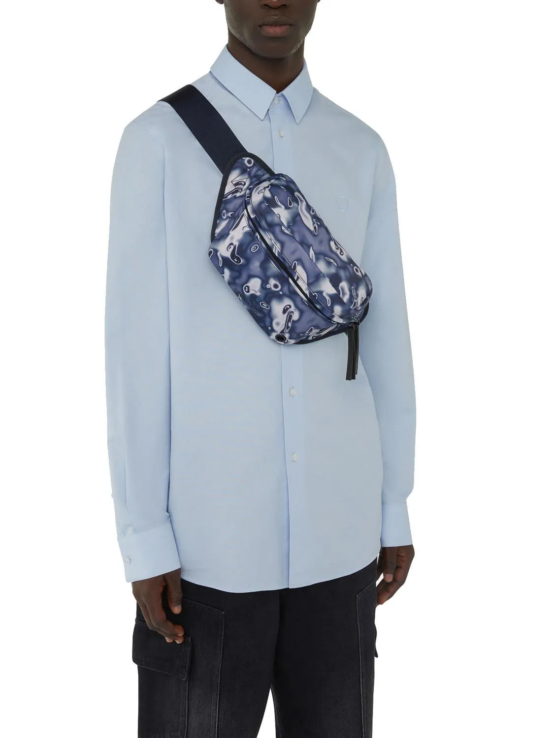 Trussardi Evin Pochette En Nylon Fan.heatmap Bleu - Achetez À Prix Outlet!