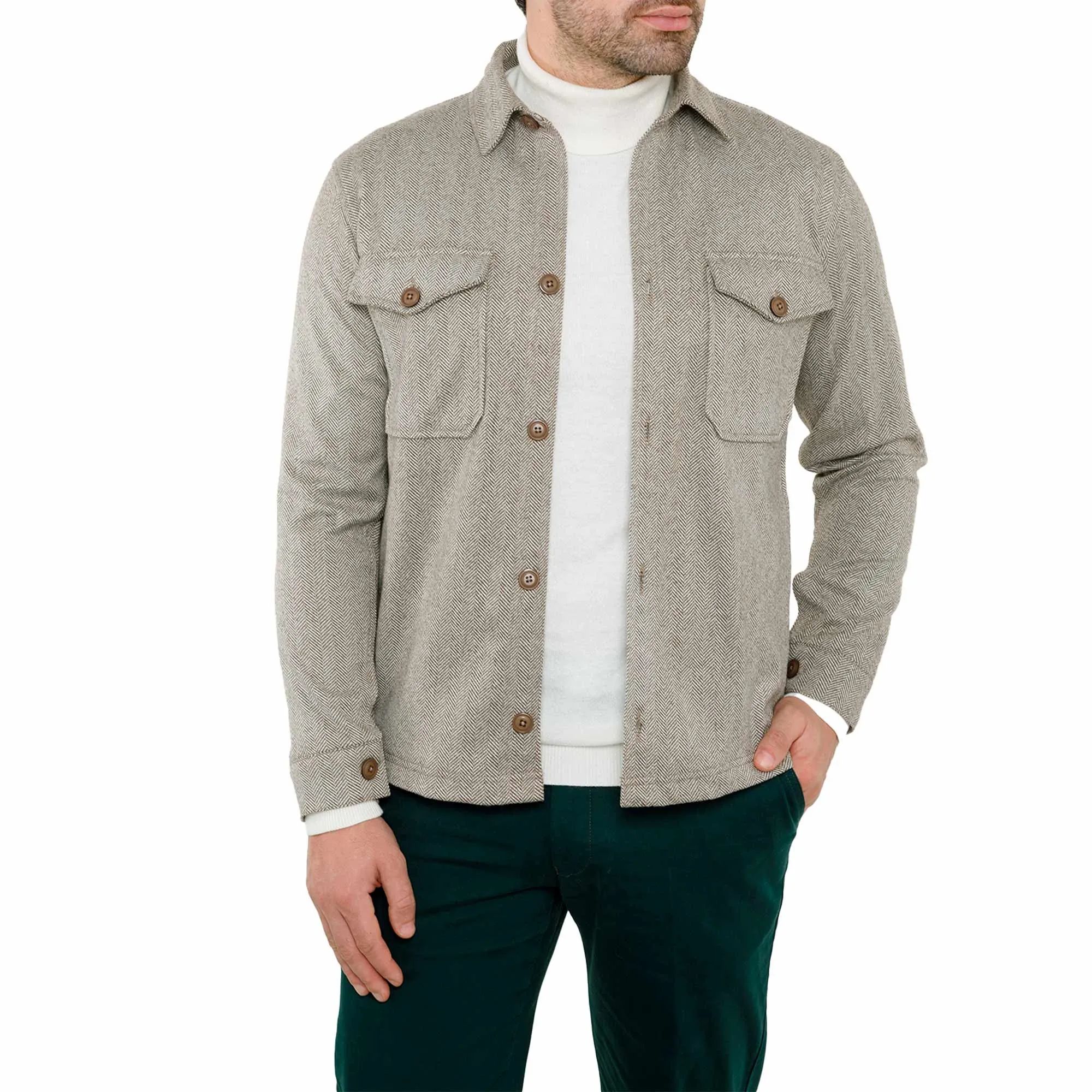 Veste-chemise chevrons Pierre Clarence